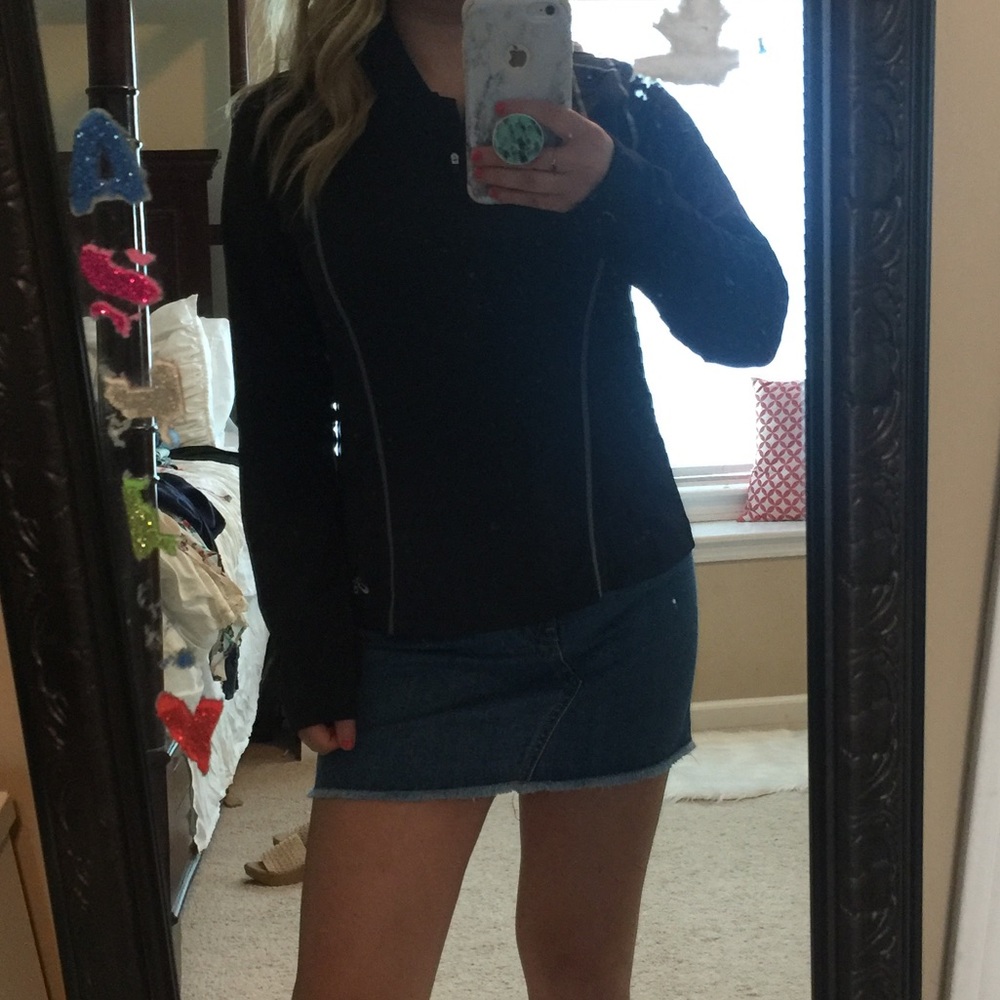 ASICS black pullover sweater jacket